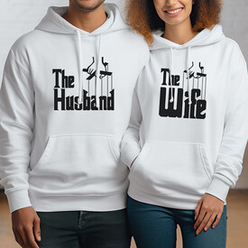 Husband And Wife Kapşonlu Sweatshirt - Thumbnail