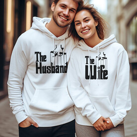 Husband And Wife Kapşonlu Sweatshirt - Thumbnail