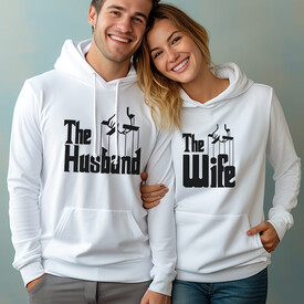 Husband And Wife Kapşonlu Sweatshirt - Thumbnail