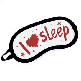 I Love Sleep Mesajlı Uyuma Göz Maskesi - Thumbnail