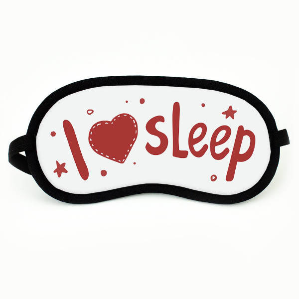 I Love Sleep Mesajlı Uyuma Göz Maskesi