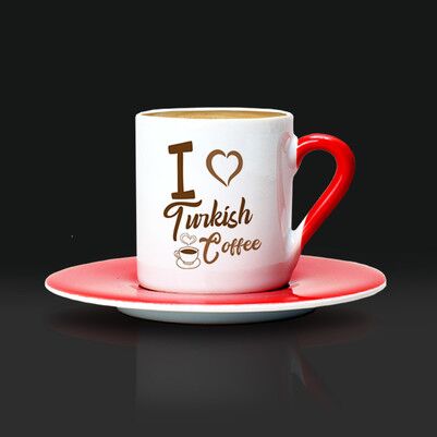 I Love Turkish Coffee Fincanı - Thumbnail