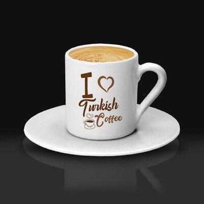 I Love Turkish Coffee Fincanı - Thumbnail