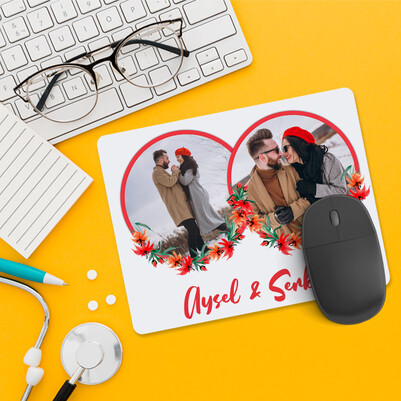 İki Fotoğraflı İsimli Mousepad - Thumbnail