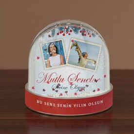  - İki Fotoğraflı Yılbaşına Özel Kar Küresi