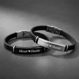 İki İsimli Kalpli Sevgili Bileklikleri - Thumbnail