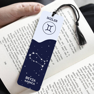 İkizler Burcuna Hediye Kitap Ayracı - Thumbnail