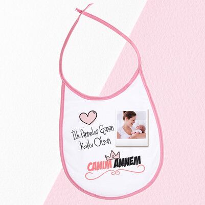  - İlk Anneler Günü Hediyesi Mama Önlüğü Pembe