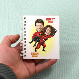 İnanılmaz Çiftler Karikatürlü Defter - Thumbnail