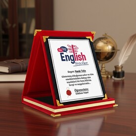  - İngilizce Öğretmenine Hediye Plaket