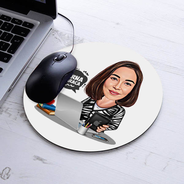 İş Kadını Tasarımlı Karikatürlü Mousepad