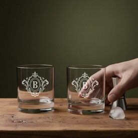  - İsim Baş Harfli İsimli İkili Viski Kadehi