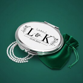  - İsim Baş Harfli ve Tarihli Makyaj Aynası