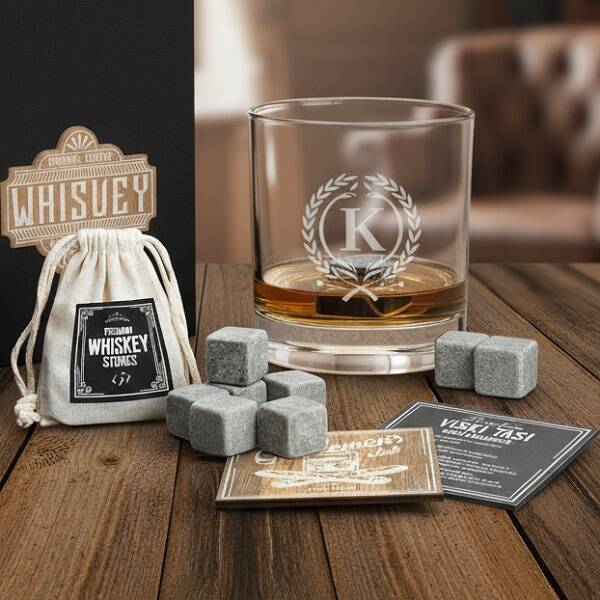 İsim Baş Harfli Viski Hediye Seti