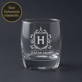  - İsim ve Baş Harfli Adora Viski Bardağı