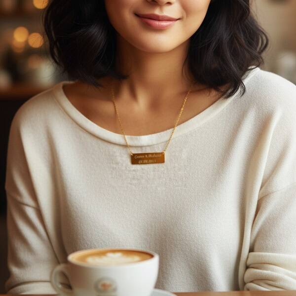 İsim ve Tarihe Özel Tablet Bayan Kolye