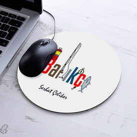  - İsimli Balıkçı Temalı Yuvarlak Mousepad