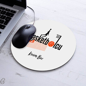 İsimli Basketbolcu Temalı Yuvarlak Mousepad - Thumbnail