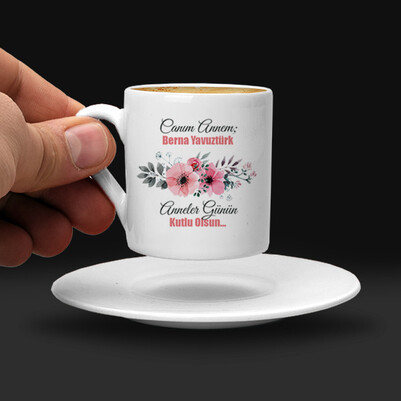 İsimli Çiçek Annem Kahve Fincanı - Thumbnail
