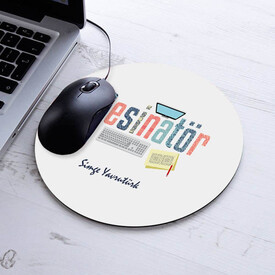  - İsimli Desinatör Temalı Yuvarlak Mousepad