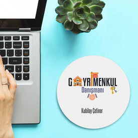  - İsimli Gayrimenkul Danışmanları İçin Yuvarlak Mousepad