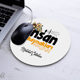 İsimli İnsan Kaynakları Uzmanına Özel Yuvarlak Mousepad - Thumbnail