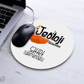 İsimli Jeoloji Mühendisi Temalı Yuvarlak Mousepad - Thumbnail