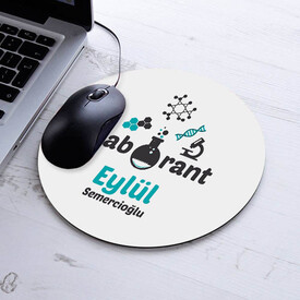  - İsimli Laborant Temalı Yuvarlak Mousepad