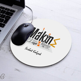  - İsimli Makine Mühendisi Temalı Yuvarlak Mousepad