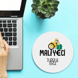 İsimli Maliyeci Temalı Yuvarlak Mousepad - Thumbnail