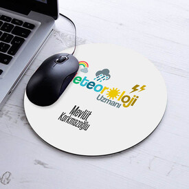  - İsimli Meteoroloji Uzmanı Temalı Yuvarlak Mousepad