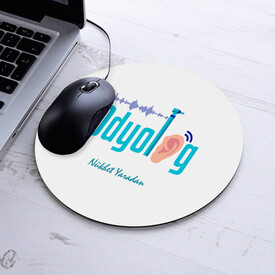  - İsimli Odyolog Temalı Yuvarlak Mousepad