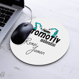  - İsimli Otomotiv Mühendisi Temalı Yuvarlak Mousepad