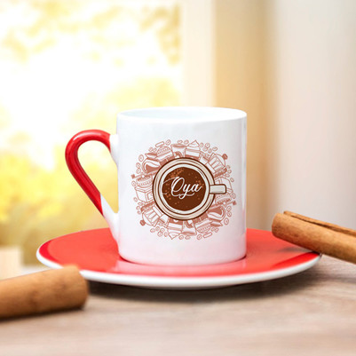İsimli Özel Tasarım Kahve Fincanı - Thumbnail