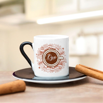 İsimli Özel Tasarım Kahve Fincanı - Thumbnail