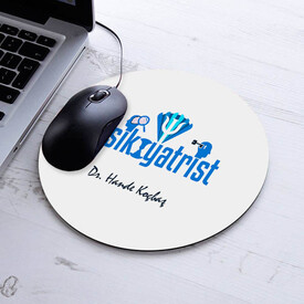 İsimli Psikiyatrist Temalı Yuvarlak Mousepad - Thumbnail