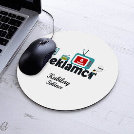  - İsimli Reklamcı Temalı Yuvarlak Mousepad