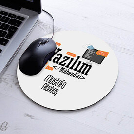  - İsimli Yazılım Mühendisi Temalı Yuvarlak Mousepad