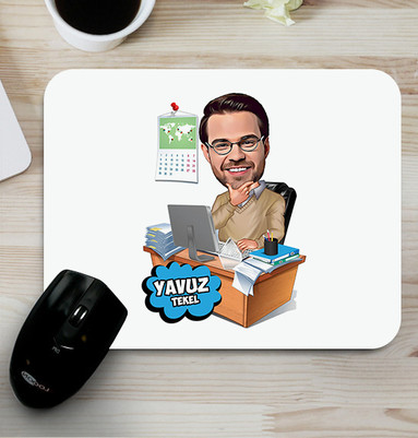  - İşkolik Karikatürlü Mouse Pad