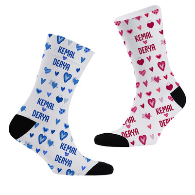 İsme Özel 2'li Sevgili Çorap Seti - Thumbnail