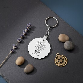  - İsme Özel Akrep Burcu Papatya Anahtarlık