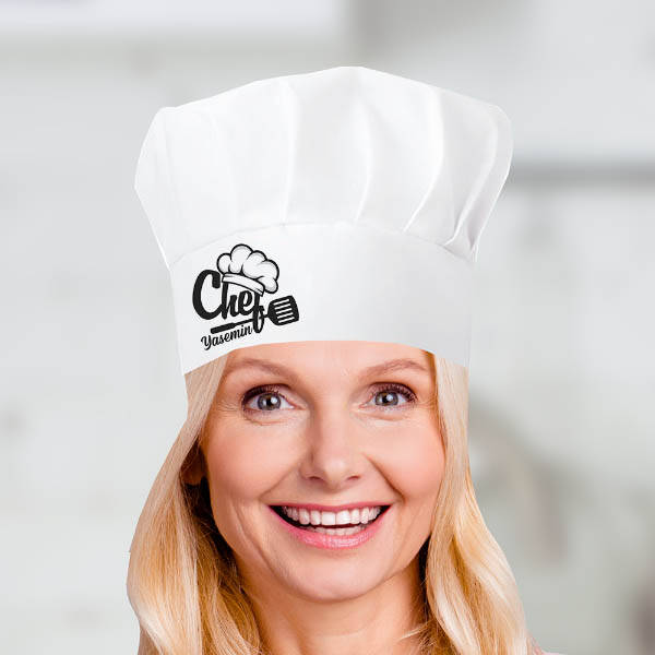 İsme Özel Chef Mutfak Önlüğü Şapkalı