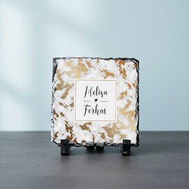  - İsme Özel Dekoratif Kare Taş Baskı