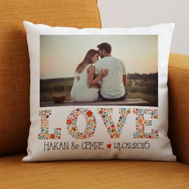 - İsme Özel Fotoğraflı Love Yastık
