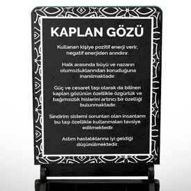 İsme Özel Kutulu Çubuk Kaplan Gözü Taşı Kolye - Thumbnail