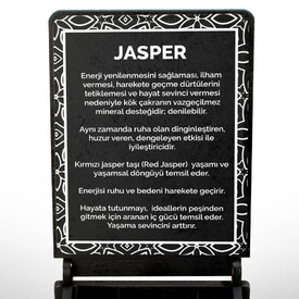 İsme Özel Kutulu Jasper Taşı Çubuk Kolye - Thumbnail
