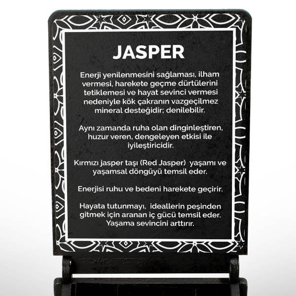 İsme Özel Kutulu Jasper Taşı Yıldız Kolye
