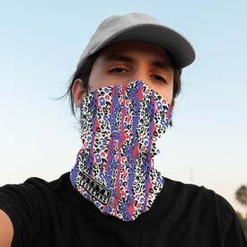 İsme Özel Leopar Tasarım Boyunluk Bandana - Thumbnail