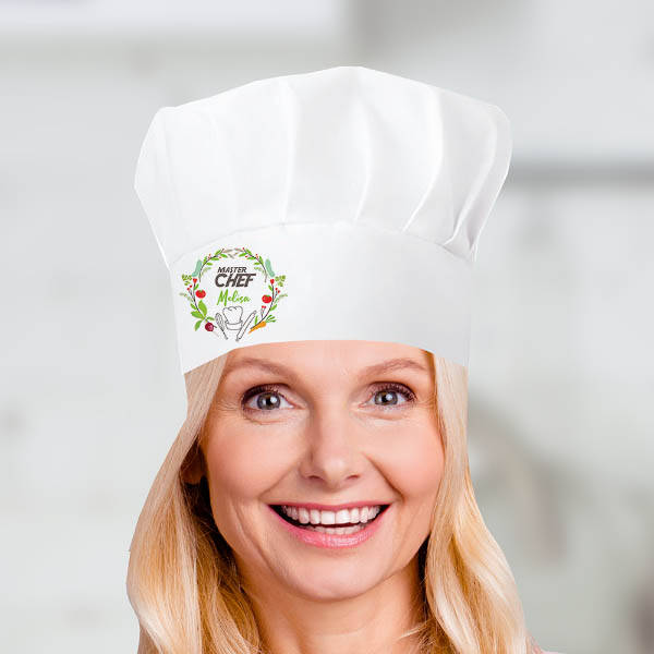 İsme Özel Master-chef Şapkalı Mutfak Önlüğü