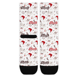 İsme Özel Noel Şapkası Tasarımlı Çorap - Thumbnail